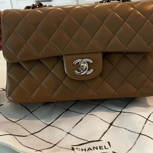 Chanel Brown Quilted Leather Bag